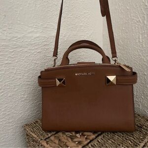 Michael Kors Karla Brown Medium Satchel
